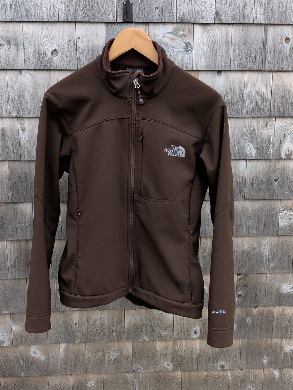 North Face Womens Apex Softshell Brown Jacket Medium